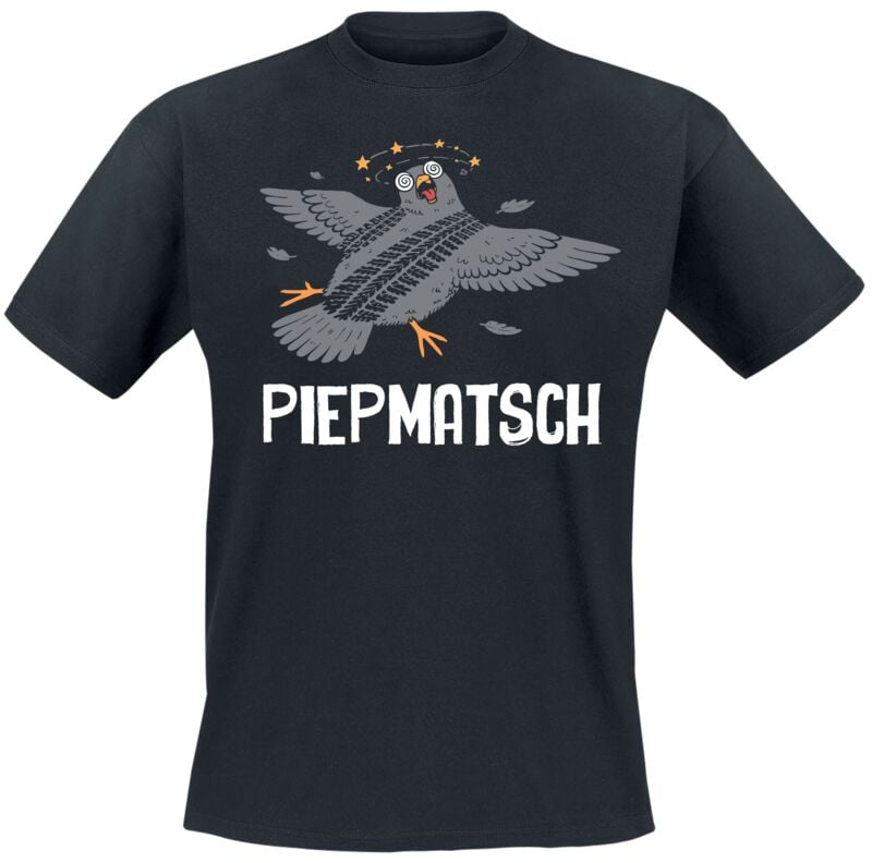 T-Shirt Manches courtes Fun de Tierisch - Piepmatsch - M à 3XL - pour Homme - noir - Tierisch