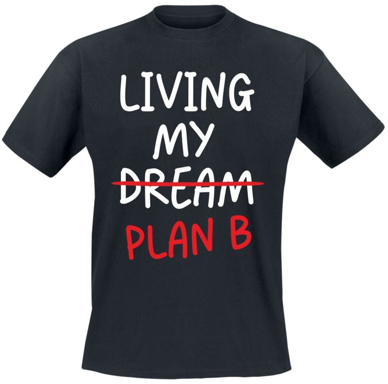 T-Shirt Manches courtes Fun de Slogans - Plan B - M à 3XL - pour Homme - noir - Slogans