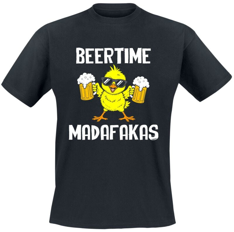 T-Shirt Manches courtes Fun de Tierisch - Beertime Madafakas - M à 3XL - pour Homme - noir - Tierisch