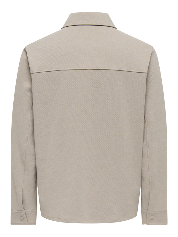 Chemise manches longues  de ONLY and SONS - ONSNEWKODYL LS PATCH PKT OVERSHIRT NOOS - L à XL - pour Homme - beige - ONLY and SONS - View 2