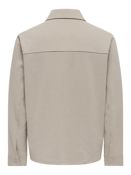 Chemise manches longues  de ONLY and SONS - ONSNEWKODYL LS PATCH PKT OVERSHIRT NOOS - L à XL - pour Homme - beige - ONLY and SONS - View 2