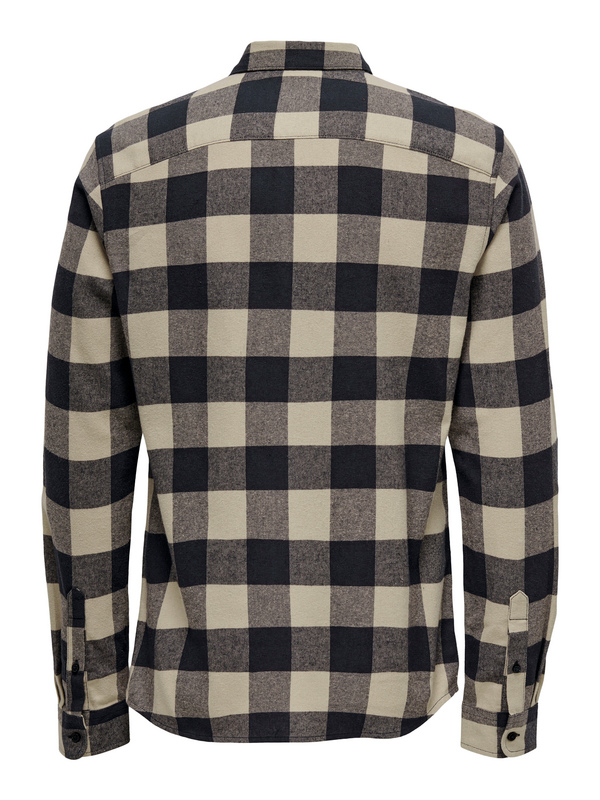 Chemise manches longues  de ONLY and SONS - ONSGUDMUND LS CHECKED SHIRT NOOS - S à L - pour Homme - marine - ONLY and SONS - View 2