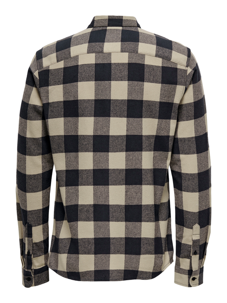 Chemise manches longues  de ONLY and SONS - ONSGUDMUND LS CHECKED SHIRT NOOS - S à L - pour Homme - marine - ONLY and SONS - View 2