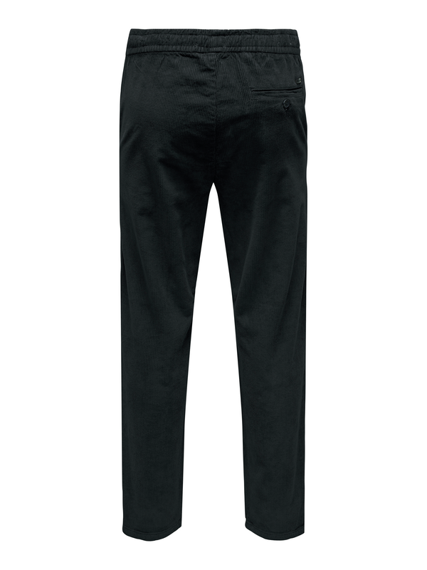 Pantalon en toile  de ONLY and SONS - ONSLINUS TAP CORDUROY 0185 NOOS - Pantalon - S à L - pour Homme - noir - ONLY and SONS - View 2