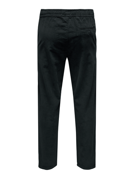 Pantalon en toile  de ONLY and SONS - ONSLINUS TAP CORDUROY 0185 NOOS - Pantalon - S à L - pour Homme - noir - ONLY and SONS - View 2