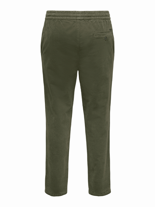 Pantalon en toile  de ONLY and SONS - ONSLINUS TAP CORDUROY 0185 NOOS - Pantalon - S à XXL - pour Homme - vert - ONLY and SONS - View 2