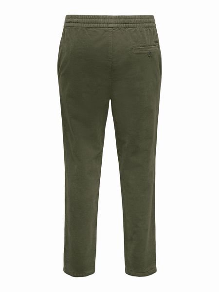 Pantalon en toile  de ONLY and SONS - ONSLINUS TAP CORDUROY 0185 NOOS - Pantalon - S à XXL - pour Homme - vert - ONLY and SONS - View 2