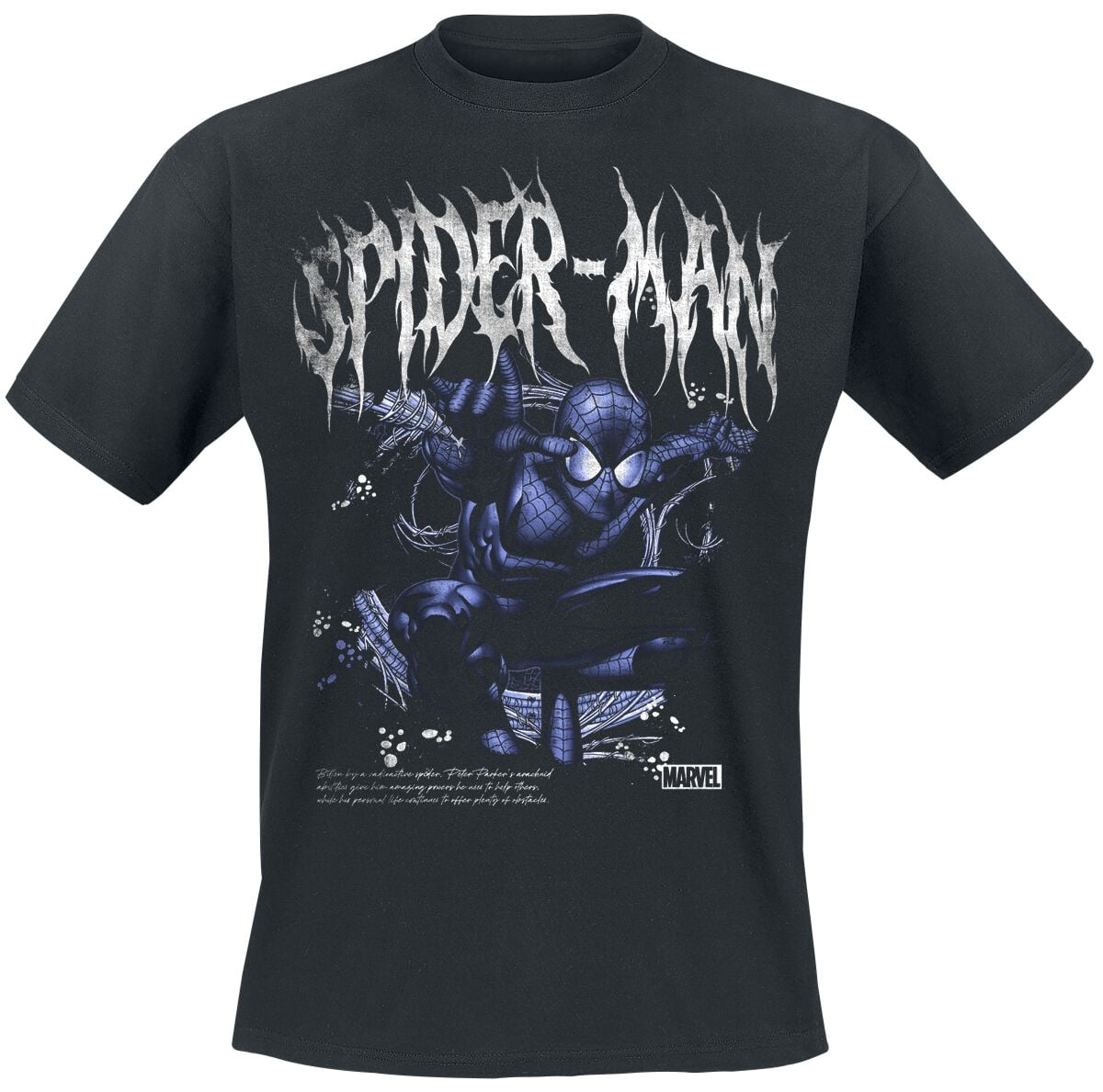 T-Shirt Manches courtes Disney de Spider-Man - Graffiti - S à XXL - pour Homme - noir - Spider-Man