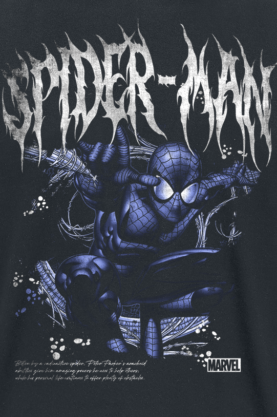 T-Shirt Manches courtes Disney de Spider-Man - Graffiti - S à XXL - pour Homme - noir - Spider-Man - View 2