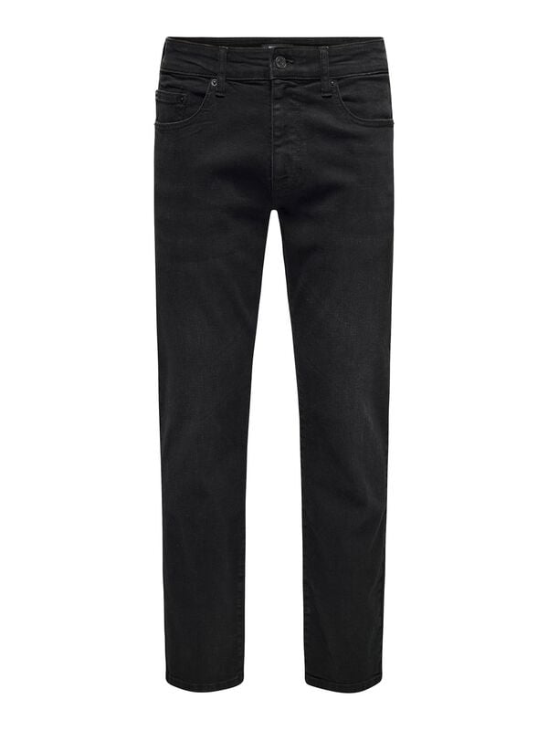Jean  de ONLY and SONS - ONSWEFT REGULAR BLACK 8638 MAT DNM NOOS - W29L32 à W36L34 - pour Homme - noir - ONLY and SONS