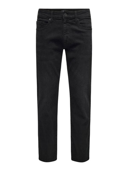 Jean  de ONLY and SONS - ONSWEFT REGULAR BLACK 8638 MAT DNM NOOS - W29L32 à W36L34 - pour Homme - noir - ONLY and SONS