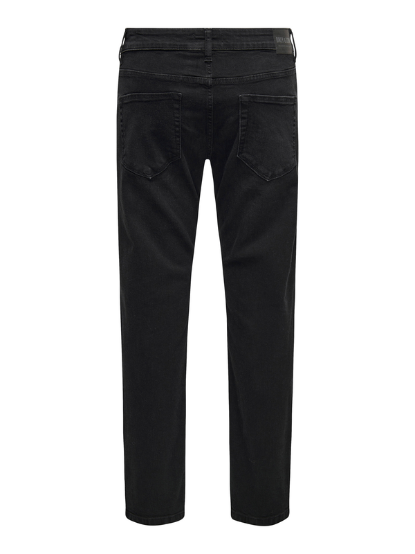 Jean  de ONLY and SONS - ONSWEFT REGULAR BLACK 8638 MAT DNM NOOS - W29L32 à W36L34 - pour Homme - noir - ONLY and SONS - View 2