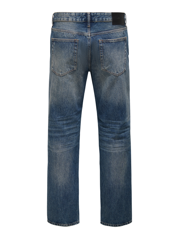 Jean  de ONLY and SONS - ONSEDGE STR DB DESTROY 6642 TAI DNM - W28L32 à W36L32 - pour Homme - bleu - ONLY and SONS - View 2