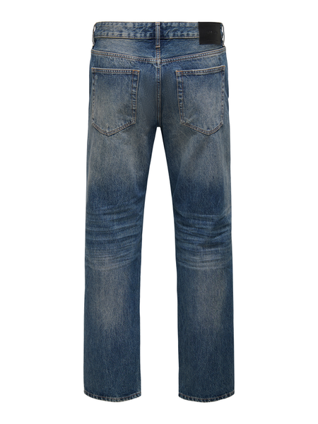 Jean  de ONLY and SONS - ONSEDGE STR DB DESTROY 6642 TAI DNM - W28L32 à W36L32 - pour Homme - bleu - ONLY and SONS - View 2