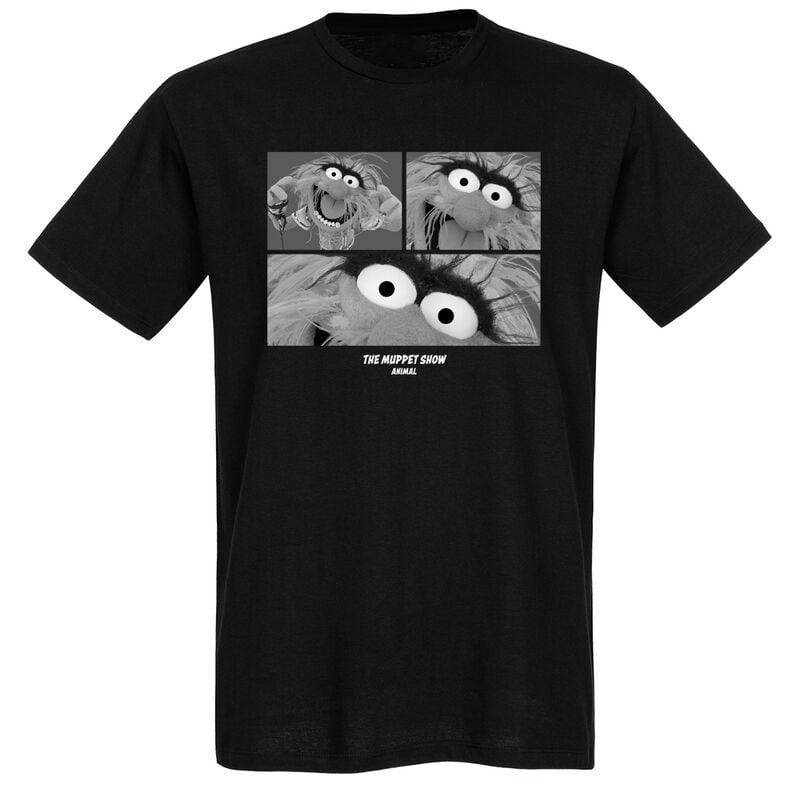T-Shirt Manches courtes Disney de Les Muppets - Animal Zoom - M à 3XL - pour Unisexe - noir - Les Muppets
