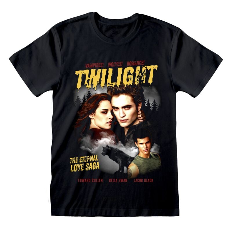 T-Shirt Manches courtes  de Twilight - Comic Style - S à XXL - pour Homme - noir - Twilight