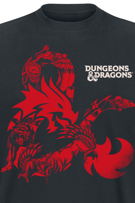 T-Shirt Manches courtes Gaming de Donjons & Dragons - Monsters - S à XXL - pour Homme - noir - Donjons & Dragons - View 2