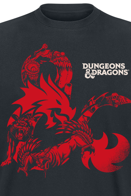 T-Shirt Manches courtes Gaming de Donjons & Dragons - Monsters - S à XXL - pour Homme - noir - Donjons & Dragons - View 2