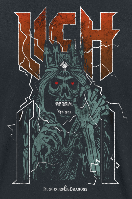 T-Shirt Manches courtes Gaming de Donjons & Dragons - Lich King - S à XXL - pour Homme - noir - Donjons & Dragons - View 2