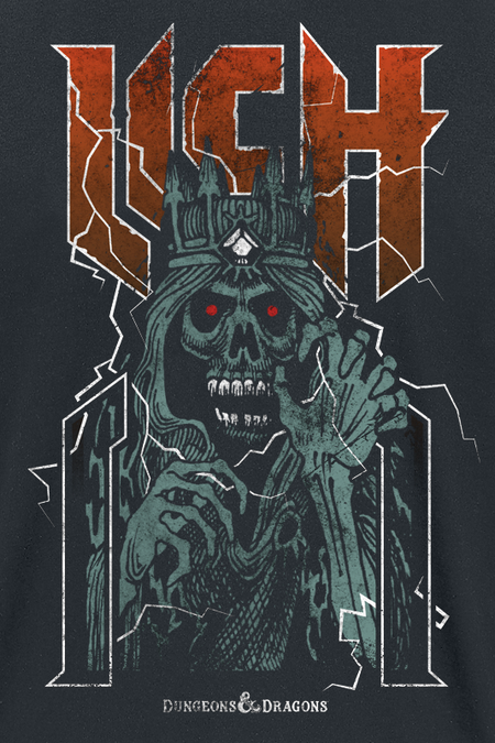 T-Shirt Manches courtes Gaming de Donjons & Dragons - Lich King - S à XXL - pour Homme - noir - Donjons & Dragons - View 2