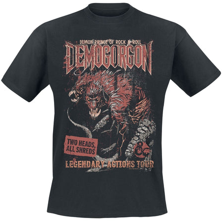 T-Shirt Manches courtes Gaming de Donjons & Dragons - Demogorgon Tour - S à XXL - pour Homme - noir - Donjons & Dragons