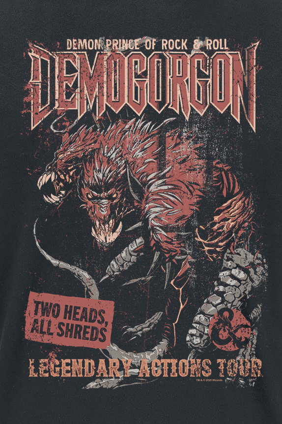T-Shirt Manches courtes Gaming de Donjons & Dragons - Demogorgon Tour - S à XXL - pour Homme - noir - Donjons & Dragons - View 2
