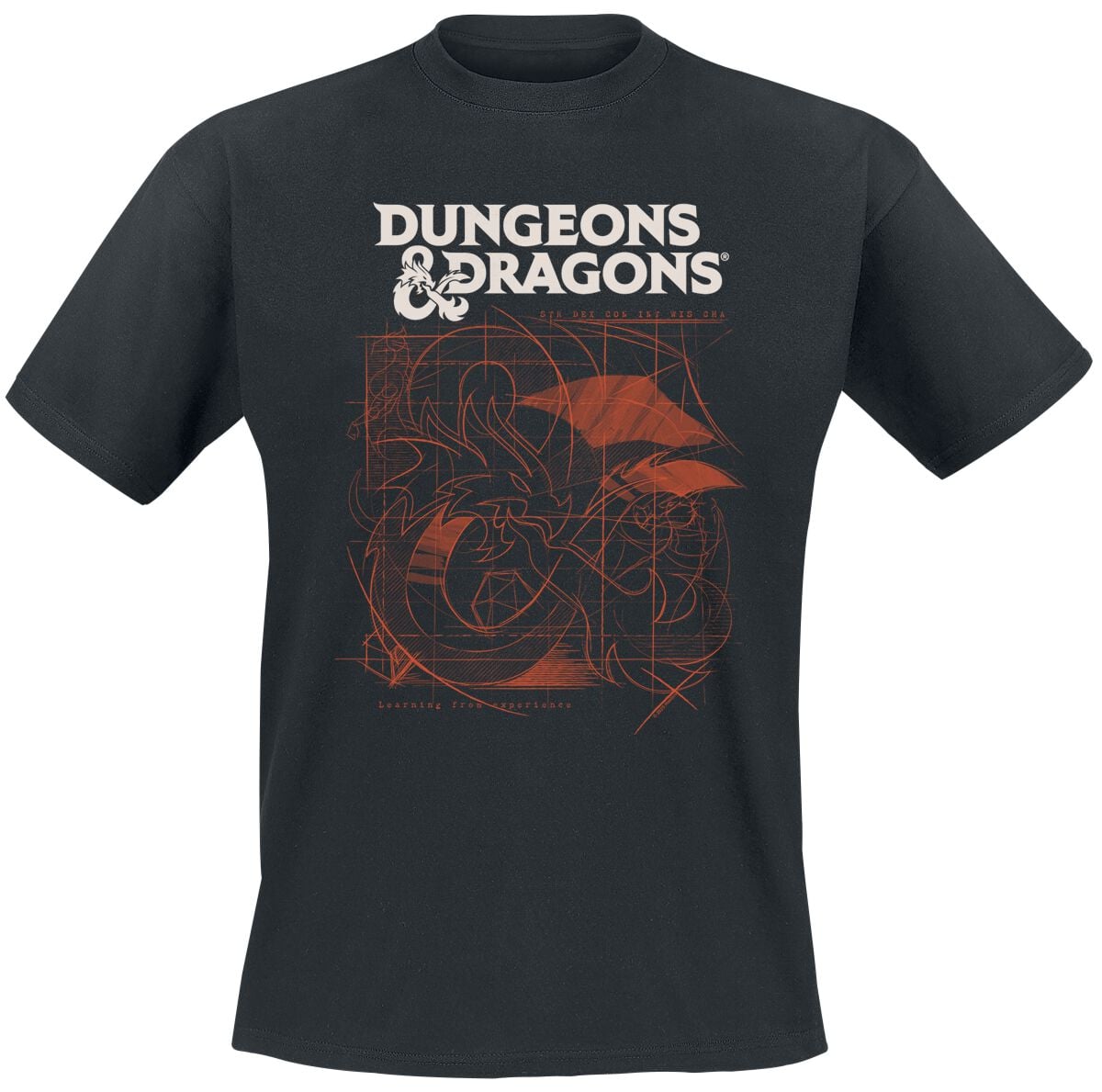 T-Shirt Manches courtes Gaming de Donjons & Dragons - D&D Sketch - S à XXL - pour Homme - noir - Donjons & Dragons
