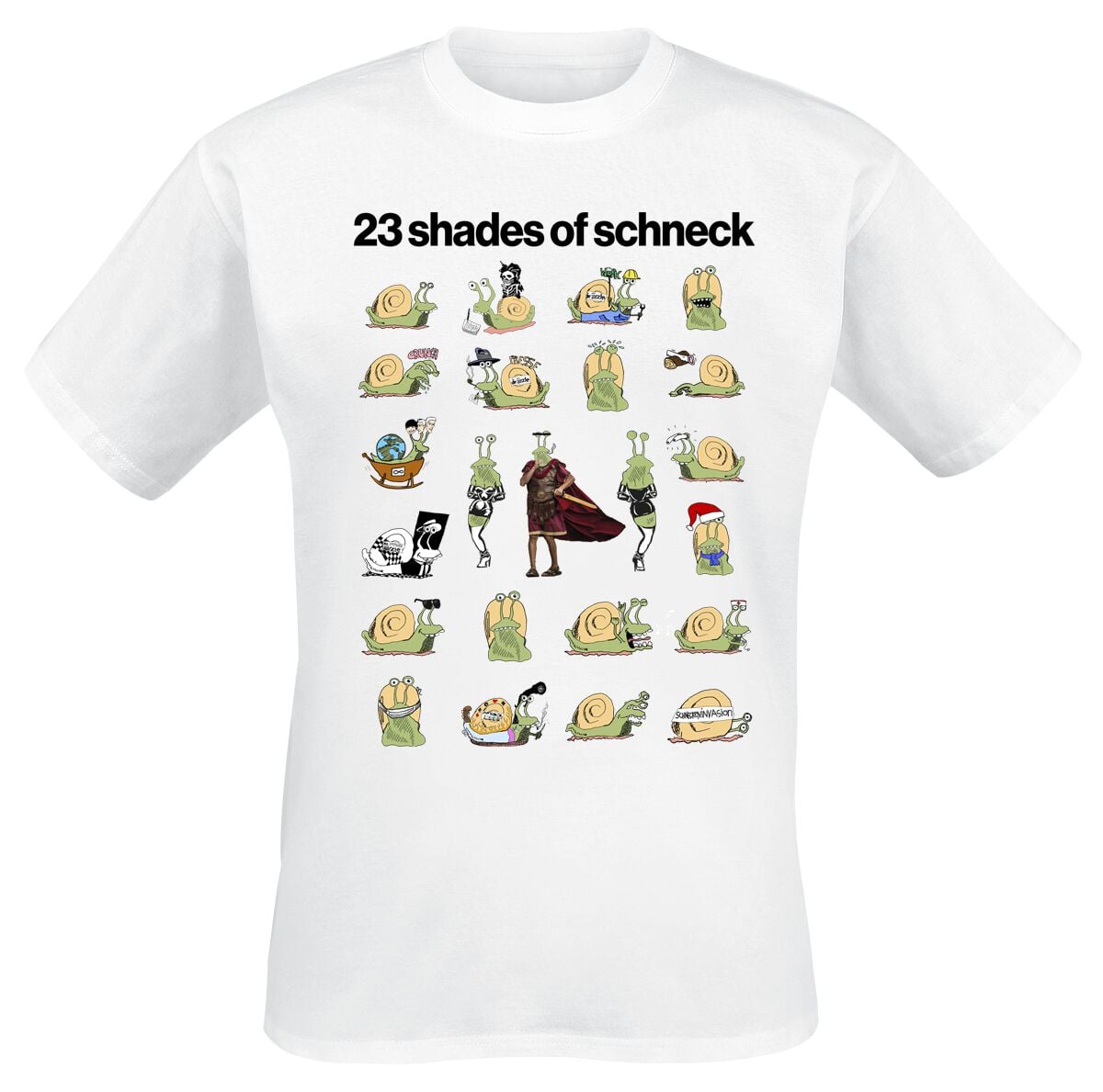T-Shirt Manches courtes  de Die Ärzte - 23 Shades Of Schneck - S à 3XL - pour Homme - blanc - Die Ärzte