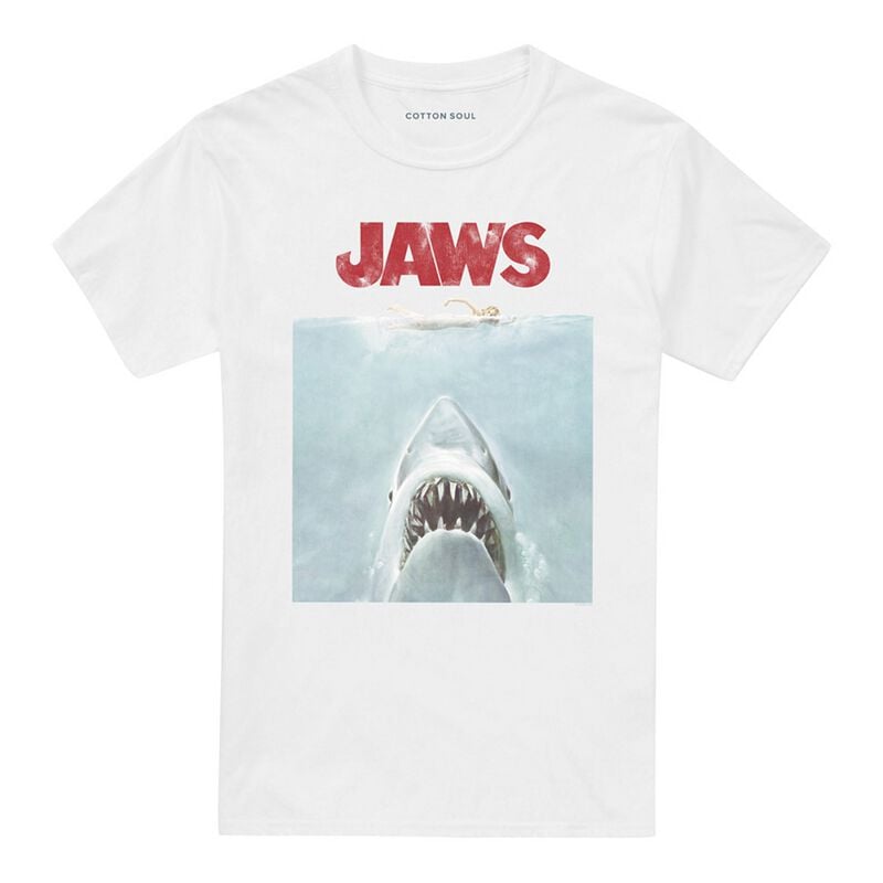 T-Shirt Manches courtes  de Jaws - Les Dents de la Mer - M à 4XL - pour Homme - blanc - Jaws