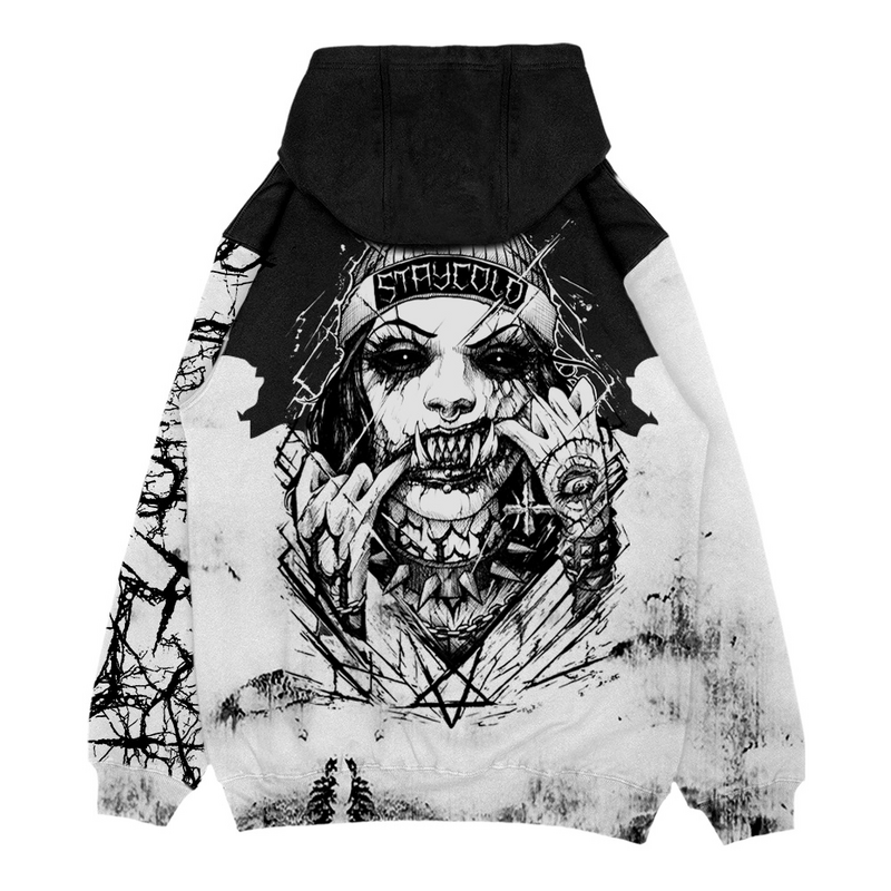 Sweat-shirt à capuche  de Stay Cold Apparel - Attitude - S à XXL - pour Homme - blanc/noir - Stay Cold Apparel - View 2