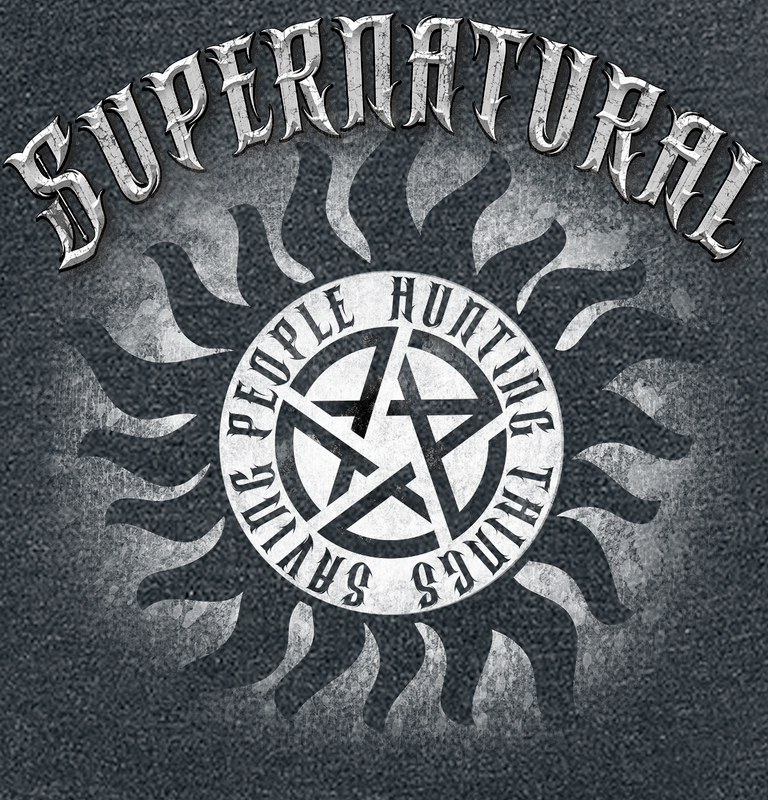 T-Shirt Manches courtes  de Supernatural - Metal Logo - S à 5XL - pour Femme - gris sombre chiné - Supernatural - View 2