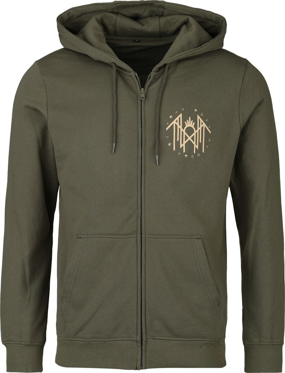 Sweat-shirt zippé à capuche  de Sleep Token - Vessel Arch - S à XXL - pour Homme - olive - Sleep Token