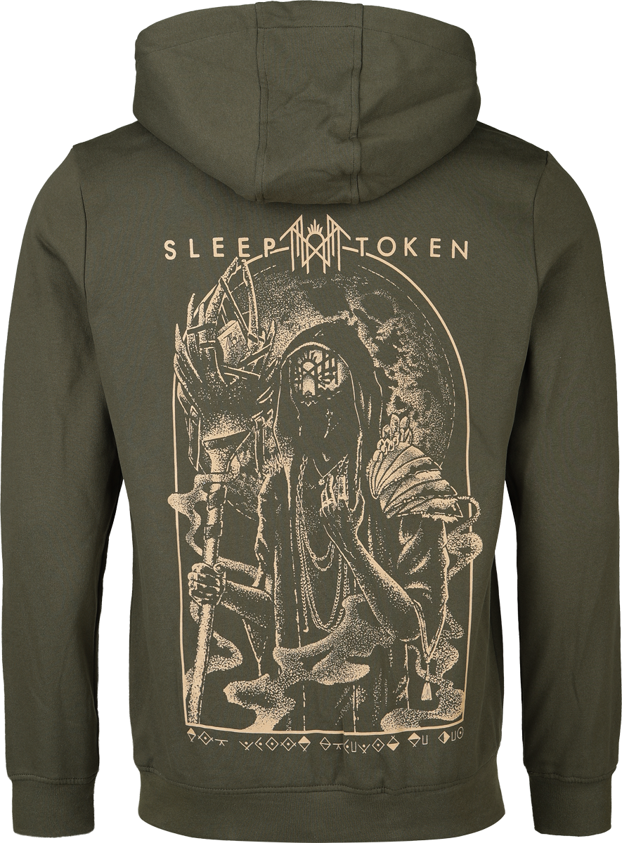 Sweat-shirt zippé à capuche  de Sleep Token - Vessel Arch - S à XXL - pour Homme - olive - Sleep Token - View 2