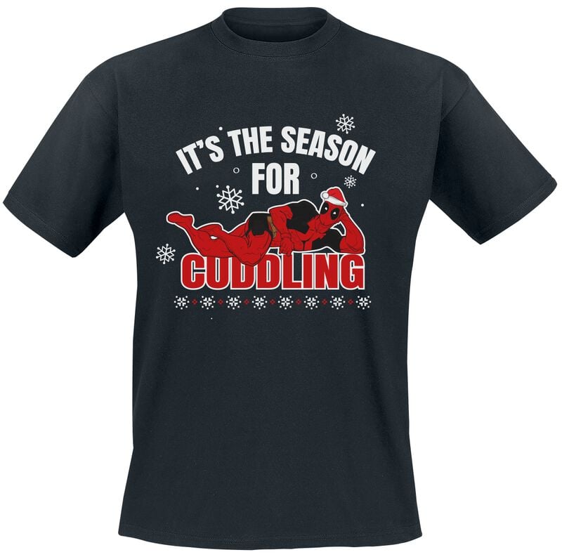 T-Shirt Manches courtes Disney de Deadpool - Cuddling - S à XXL - pour Homme - noir - Deadpool
