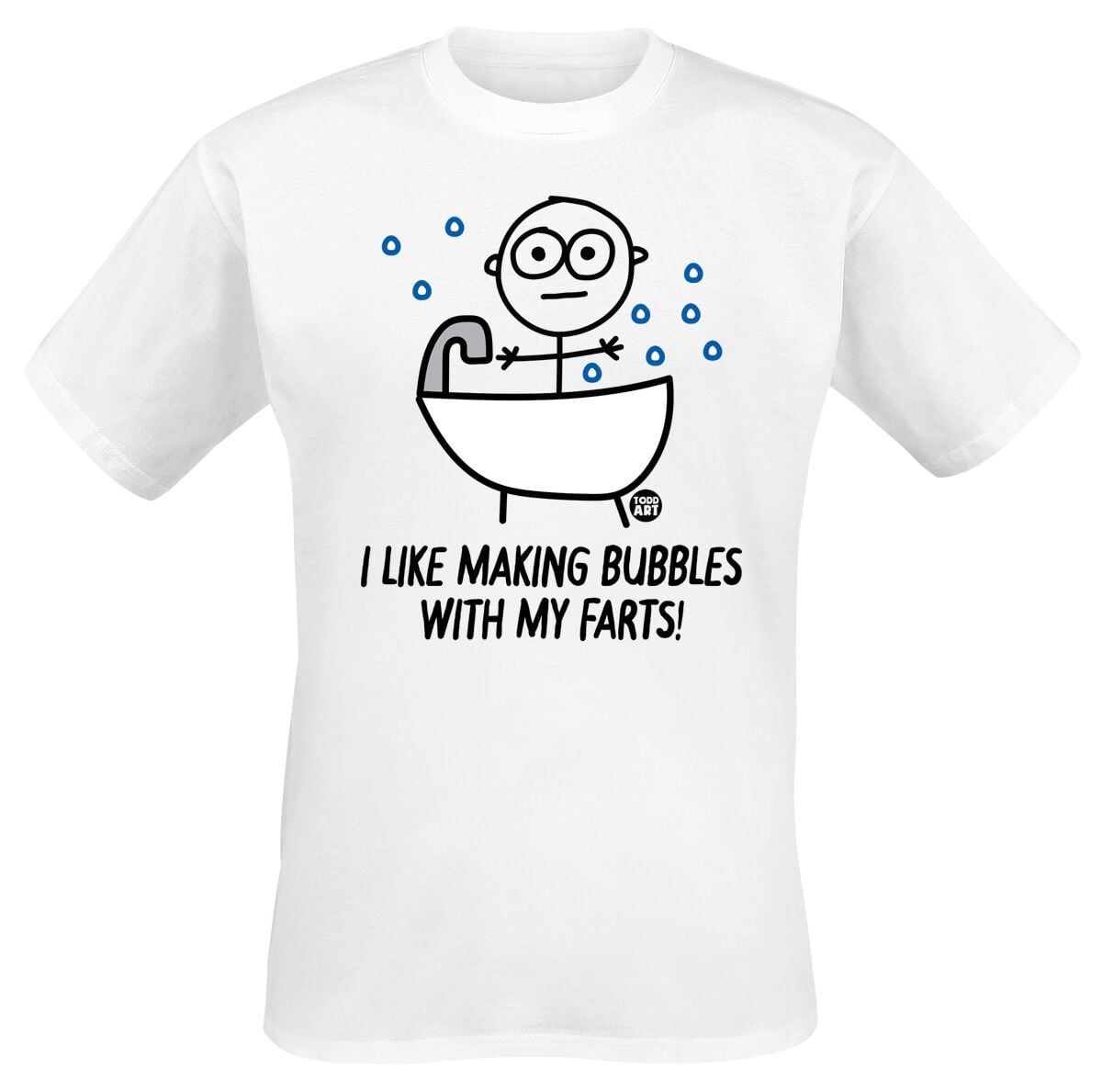 T-Shirt Manches courtes Fun de Todd Goldman - I Like Making Bubbles - M à 3XL - pour Homme - blanc - Todd Goldman