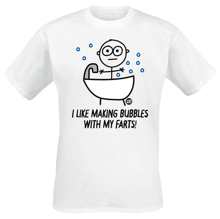 T-Shirt Manches courtes Fun de Todd Goldman - I Like Making Bubbles - M à 3XL - pour Homme - blanc - Todd Goldman