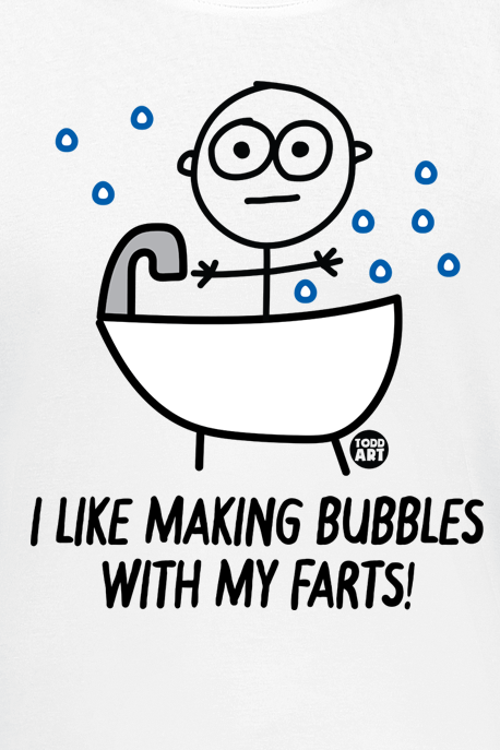 T-Shirt Manches courtes Fun de Todd Goldman - I Like Making Bubbles - M à 3XL - pour Homme - blanc - Todd Goldman - View 2