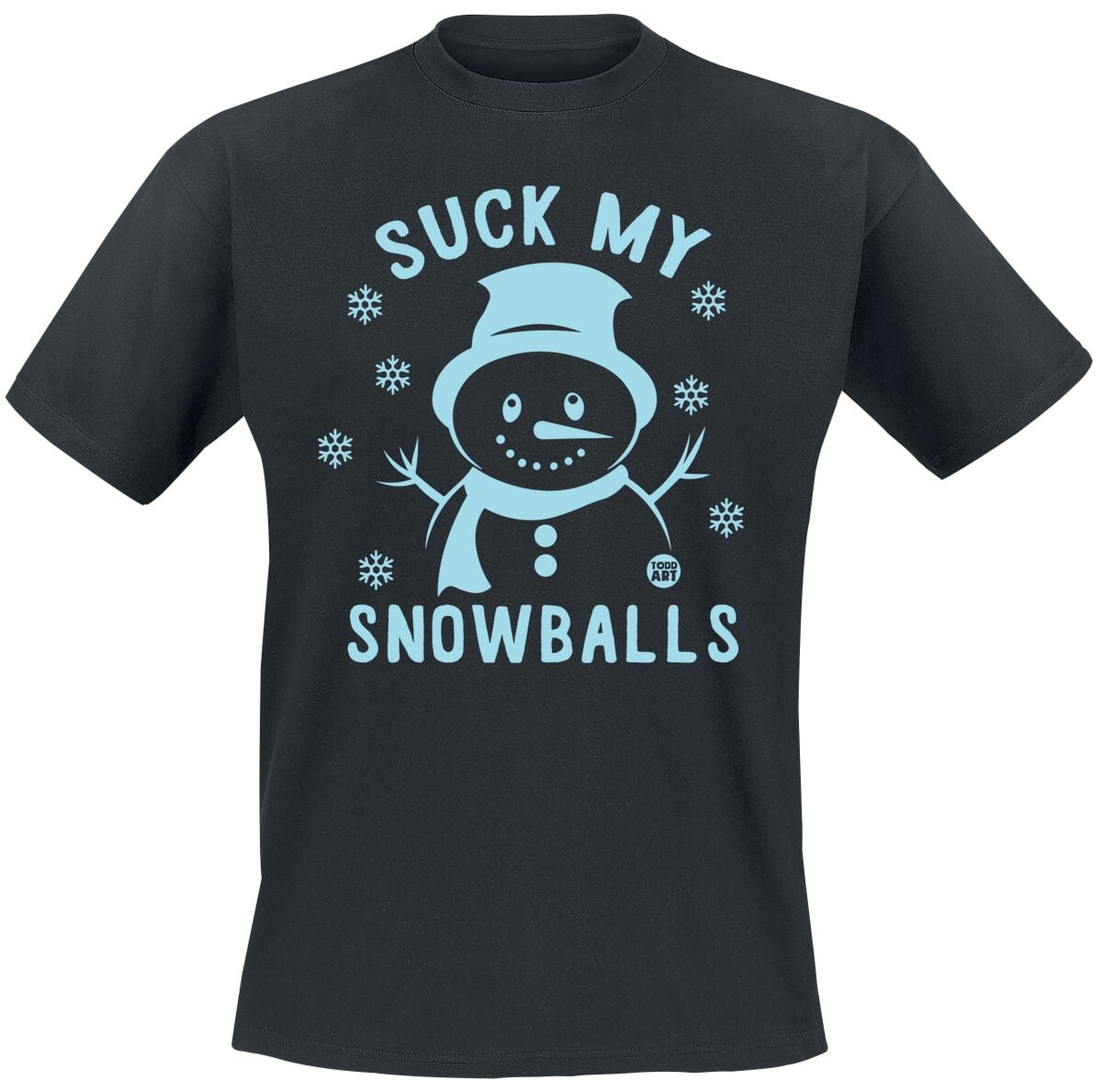 T-Shirt Manches courtes Fun de Todd Goldman - Suck My Snowballs - M à 3XL - pour Homme - noir - Todd Goldman