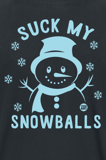 T-Shirt Manches courtes Fun de Todd Goldman - Suck My Snowballs - M à 3XL - pour Homme - noir - Todd Goldman - View 2
