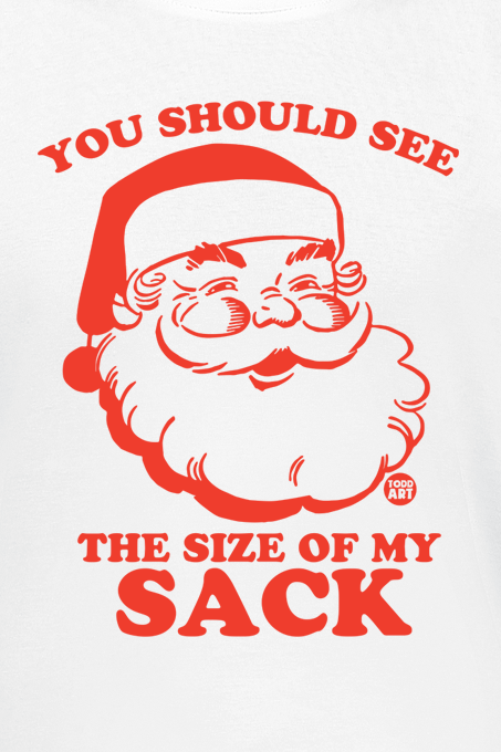 T-Shirt Manches courtes Fun de Todd Goldman - Size Of My Sack - M à 3XL - pour Homme - blanc - Todd Goldman - View 2