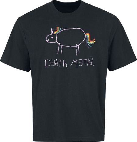 T-Shirt Oversize Fun de Death Metal Unicorn - Death Metal Unicorn Oversize - S à 3XL - pour Homme - noir - Death Metal Unicorn
