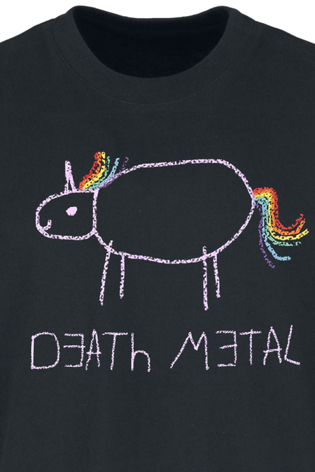 T-Shirt Oversize Fun de Death Metal Unicorn - Death Metal Unicorn Oversize - S à 3XL - pour Homme - noir - Death Metal Unicorn - View 2