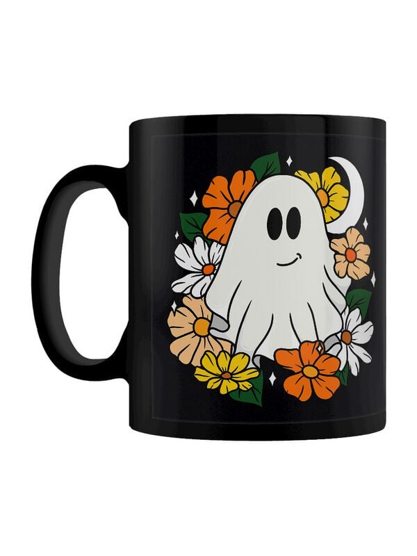 Mug Fun de Halloween (Fun) - Floral Ghost - pour Indifférent - noir - Halloween (Fun)