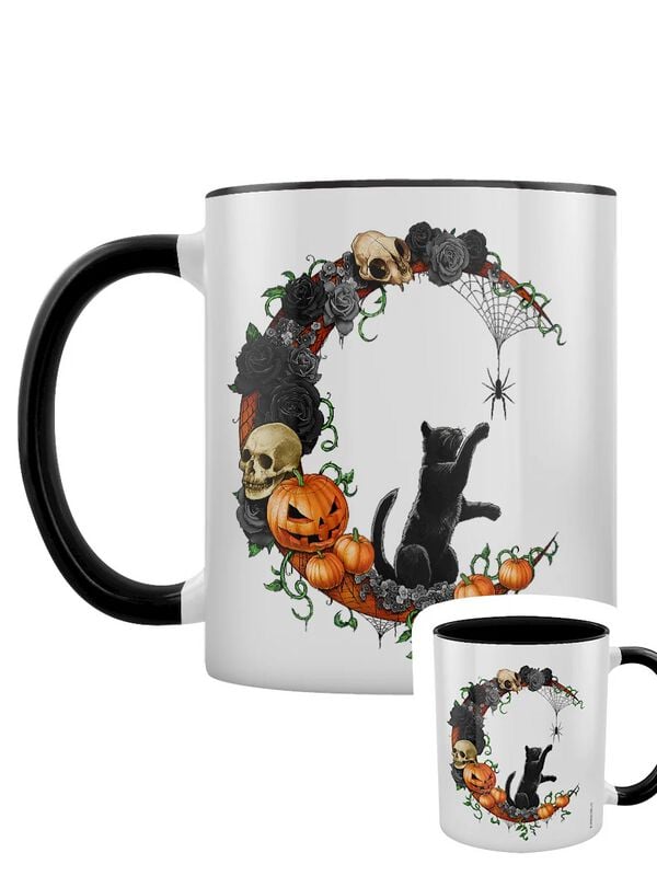 Mug Fun de Halloween (Fun) - Chat Noir Halloween - pour Indifférent - noir/blanc - Halloween (Fun)