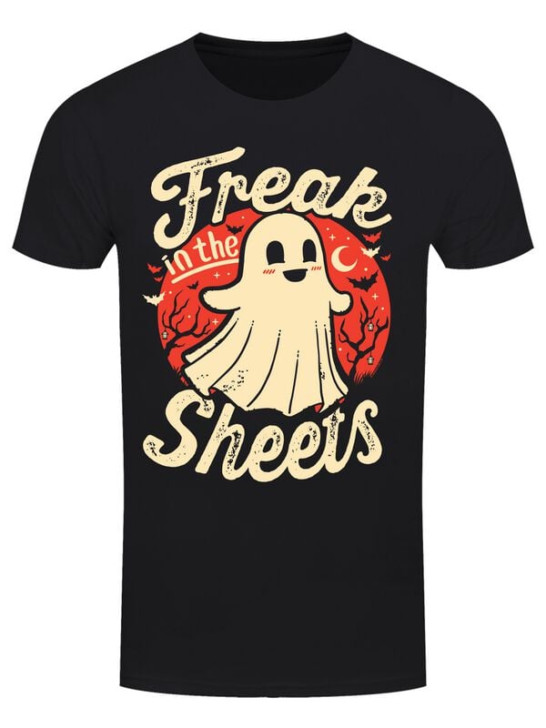 T-Shirt Oversize Fun de Halloween (Fun) - Freak In The Sheets - S à 3XL - pour Homme - noir - Halloween (Fun)