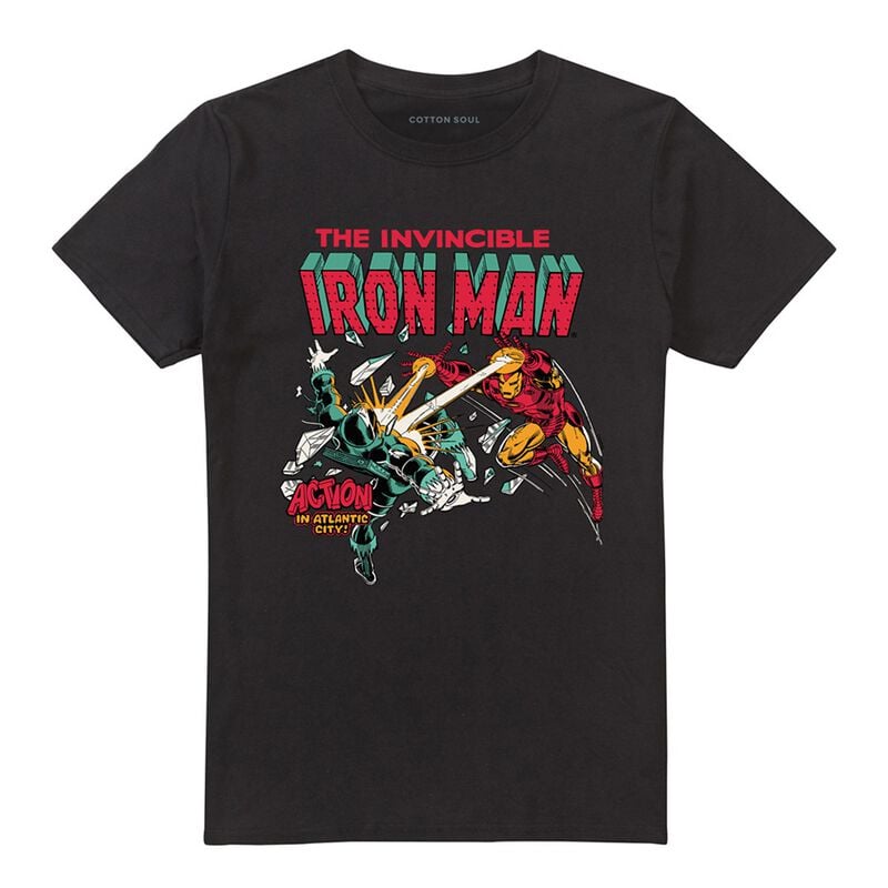T-Shirt Manches courtes Disney de Iron Man - Iron Man Blast - S à XXL - pour Homme - noir - Iron Man