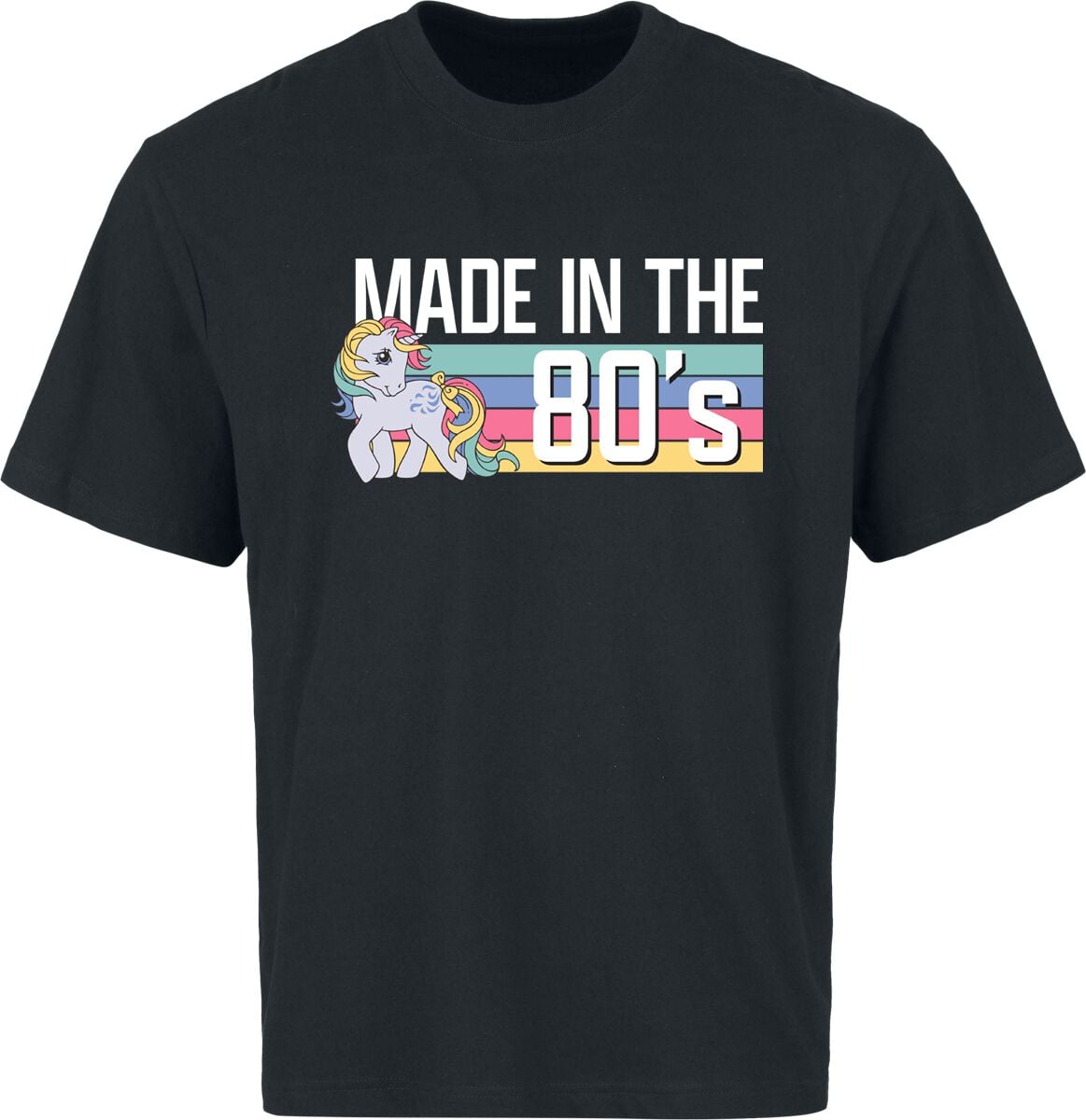 T-Shirt Oversize  de My Little Pony - Made in the 80's - Oversize - M à 3XL - pour Homme - noir - My Little Pony