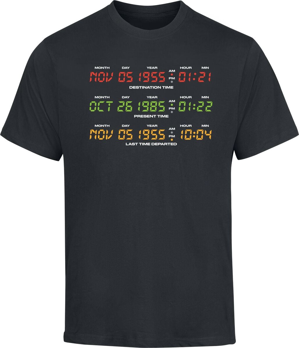 T-Shirt Oversize  de Retour Vers Le Futur - DeLorean Display - Oversize - S à 3XL - pour Homme - noir - Retour Vers Le Futur