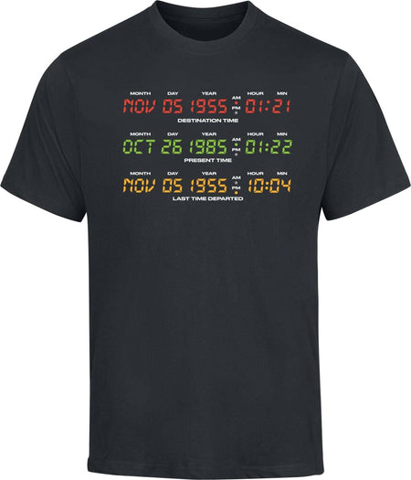 T-Shirt Oversize  de Retour Vers Le Futur - DeLorean Display - Oversize - S à 3XL - pour Homme - noir - Retour Vers Le Futur