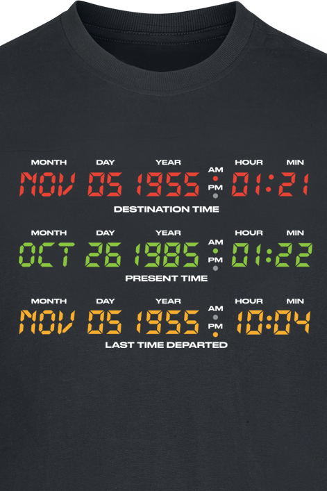 T-Shirt Oversize  de Retour Vers Le Futur - DeLorean Display - Oversize - S à 3XL - pour Homme - noir - Retour Vers Le Futur - View 2